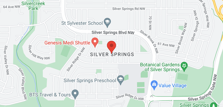 map of 8411 SILVER SPRINGS RD NW
